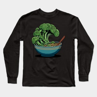 The Great Wave off Broccoli Long Sleeve T-Shirt